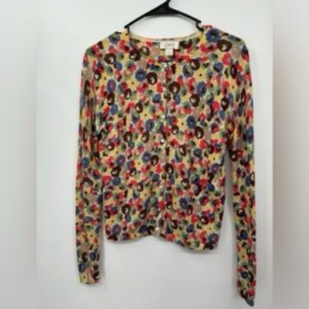 LOFT Floral Cardigan Sweater - Picture 4 of 4